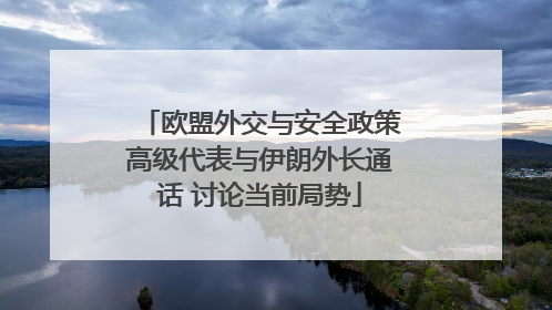 欧盟外交与安全政策高级代表与伊朗外长通话 讨论当前局势