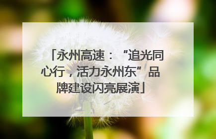 永州高速：“追光同心行，活力永州东”品牌建设闪亮展演