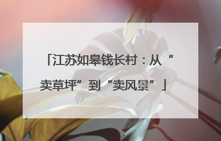 江苏如皋钱长村：从“卖草坪”到“卖风景”