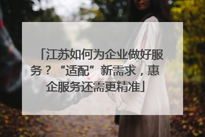 江苏如何为企业做好服务？“适配”新需求，惠企服务还需更精准