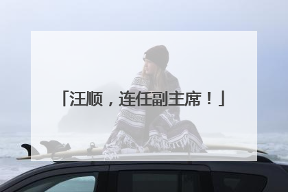 汪顺，连任副主席！