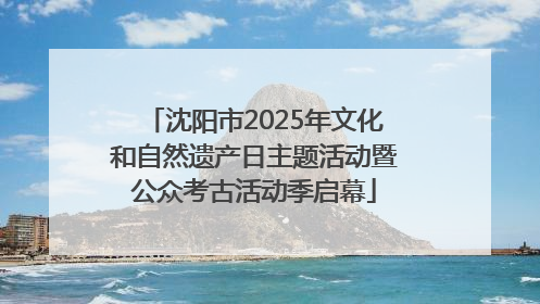沈阳市2025年文化和自然遗产日主题活动暨公众考古活动季启幕