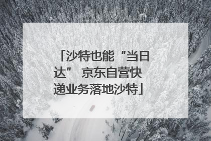 沙特也能“当日达” 京东自营快递业务落地沙特