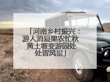 河南乡村振兴：游人消夏果农忙秋 黄土塬变游园处处皆风景