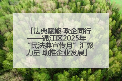 法典赋能·政企同行——锦江区2025年“民法典宣传月”汇聚力量 助推企业发展
