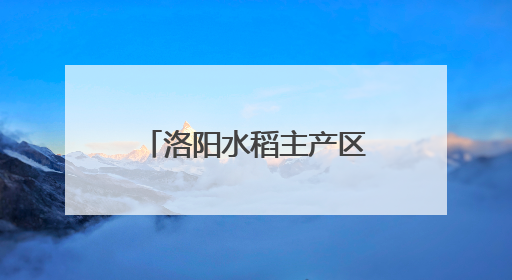 洛阳水稻主产区迎来规模化、机械化“二次变革”