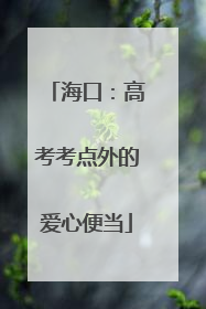 海口：高考考点外的爱心便当