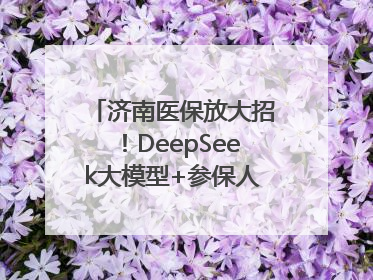 济南医保放大招！DeepSeek大模型+参保人画像 解锁AI医保管家新体验