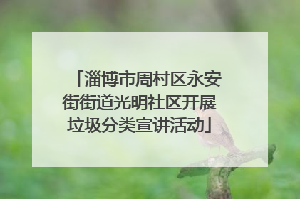 淄博市周村区永安街街道光明社区开展垃圾分类宣讲活动