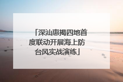 深汕惠揭四地首度联动开展海上防台风实战演练