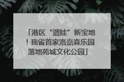 港区“遛娃”新宝地！我省首家洛嘉森乐园落地苑城文化公园