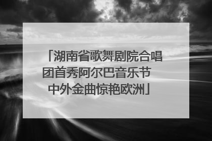 湖南省歌舞剧院合唱团首秀阿尔巴音乐节 中外金曲惊艳欧洲