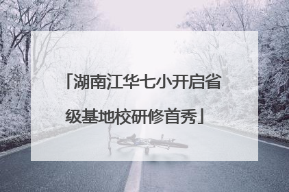 湖南江华七小开启省级基地校研修首秀