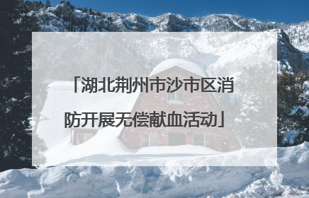 湖北荆州市沙市区消防开展无偿献血活动