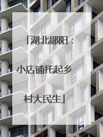 湖北郧阳：小店铺托起乡村大民生