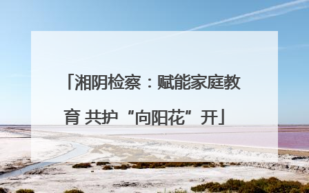 湘阴检察：赋能家庭教育 共护“向阳花”开