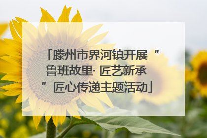滕州市界河镇开展“鲁班故里· 匠艺新承”匠心传递主题活动