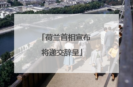 荷兰首相宣布将递交辞呈