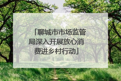 聊城市市场监管局深入开展放心消费进乡村行动