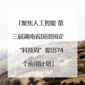 聚焦人工智能 第三届湖南省国资国企“科技周”提出74个应用计划