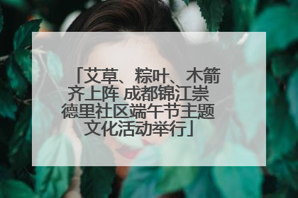 艾草、粽叶、木箭齐上阵 成都锦江崇德里社区端午节主题文化活动举行
