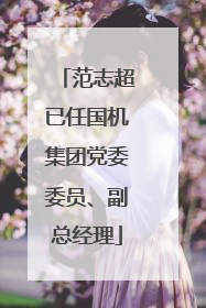 范志超已任国机集团党委委员、副总经理