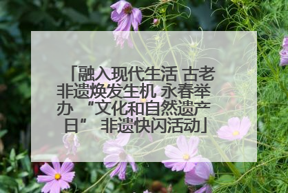 融入现代生活 古老非遗焕发生机 永春举办 “文化和自然遗产日” 非遗快闪活动