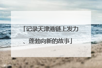 记录天津港链上发力、蓬勃向新的故事