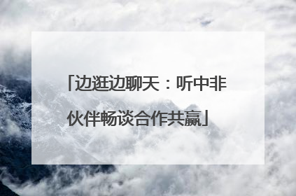 边逛边聊天：听中非伙伴畅谈合作共赢
