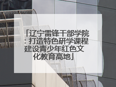 辽宁雷锋干部学院：打造特色研学课程 建设青少年红色文化教育高地