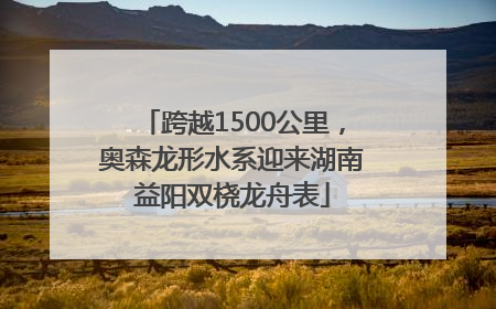 跨越1500公里，奥森龙形水系迎来湖南益阳双桡龙舟表