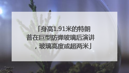 身高1.91米的特朗普在巨型防弹玻璃后演讲，玻璃高度或超两米