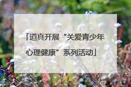 道真开展“关爱青少年心理健康”系列活动