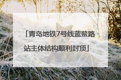 青岛地铁7号线蓝鳌路站主体结构顺利封顶