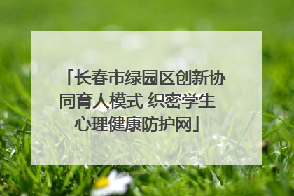 长春市绿园区创新协同育人模式 织密学生心理健康防护网