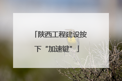 陕西工程建设按下“加速键”