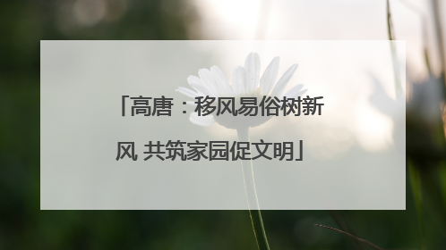 高唐：移风易俗树新风 共筑家园促文明