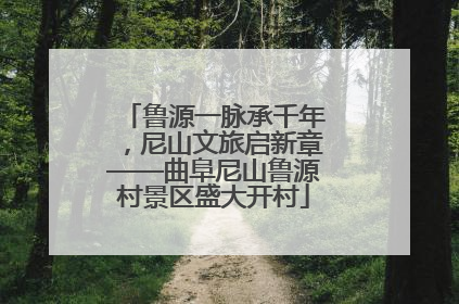 鲁源一脉承千年，尼山文旅启新章——曲阜尼山鲁源村景区盛大开村