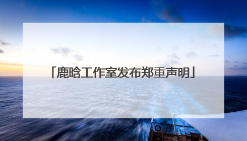 鹿晗工作室发布郑重声明
