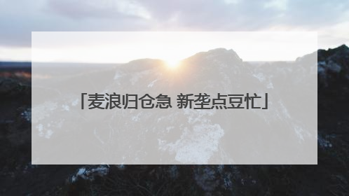 麦浪归仓急 新垄点豆忙