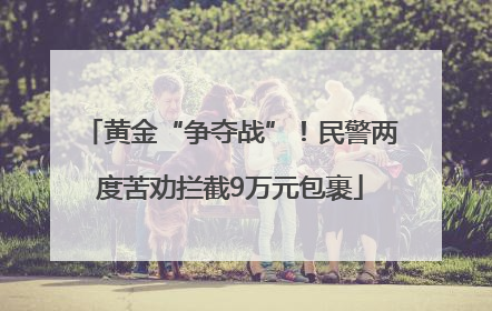 黄金“争夺战”！民警两度苦劝拦截9万元包裹