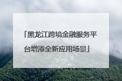 黑龙江跨境金融服务平台增添全新应用场景