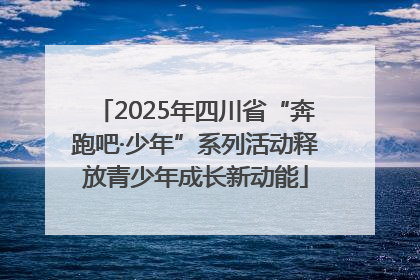 2025年四川省“奔跑吧·少年”系列活动释放青少年成长新动能