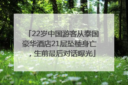 22岁中国游客从泰国豪华酒店21层坠楼身亡，生前最后对话曝光
